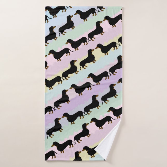 Serviette de bain Dachshund (Serviette de bain)