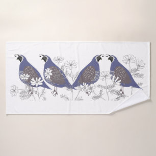 Serviette de bain de caille