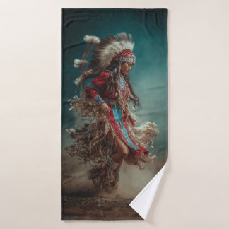 Serviette de bain de danseur amérindien