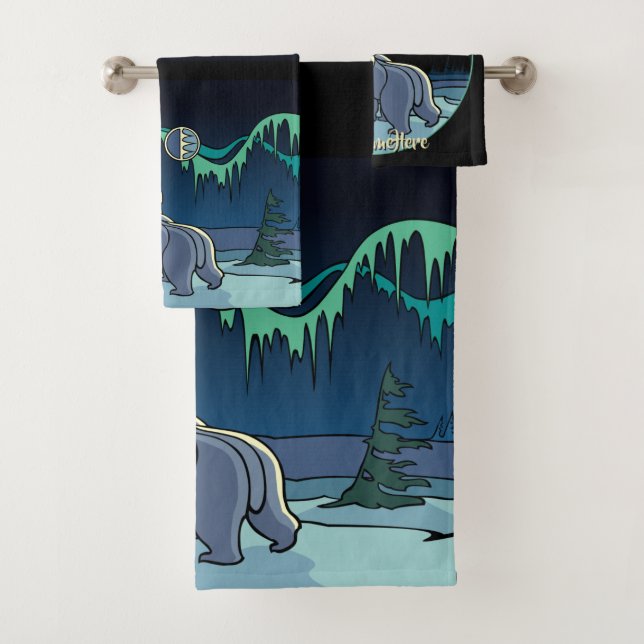 Serviette De Bain De L'Ours Ensemble Polaire Perso (En situation)