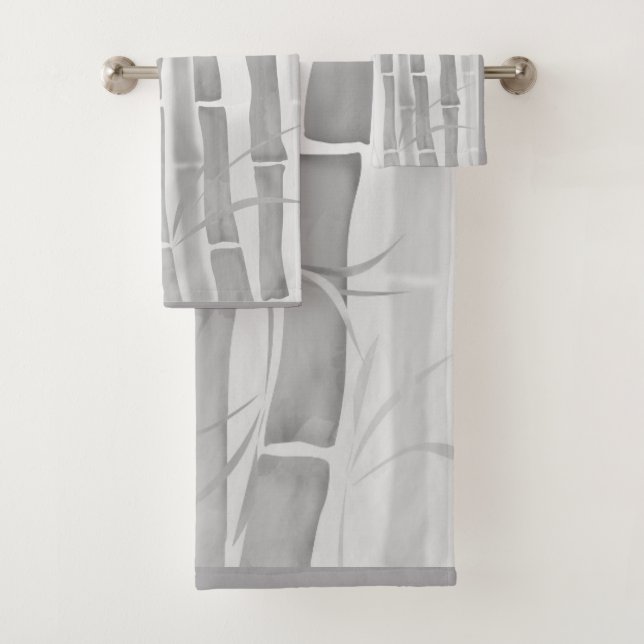 Serviette de bain en bambou vert (En situation)