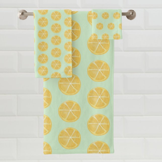 Serviette de bain en citron vert jaune (Créateur téléchargé)