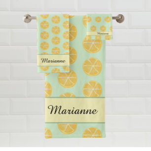 Serviette de bain en citron vert jaune