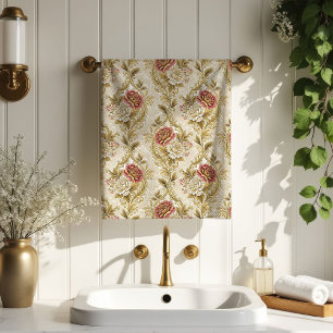 Serviette de bain en damas style vintage dans des