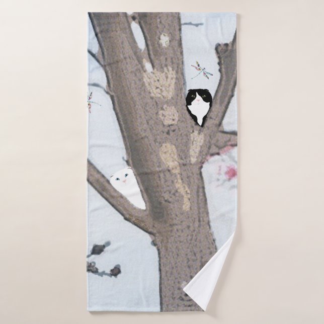 Serviette de bain en fleurs printanières (Serviette de bain)