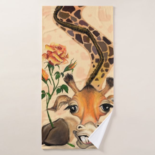 Serviette de bain en Giraffe romantique Gentleman (Serviette de bain)