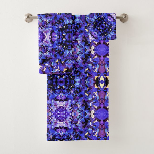 Serviette de bain ensemble Améthyste violet (En situation)
