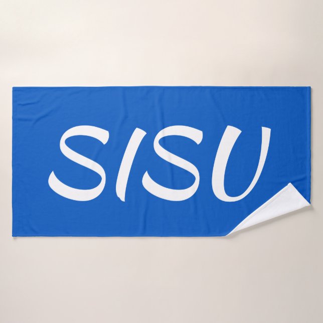 Serviette de bain finlandaise SISU (Bleu) (Serviette de bain)