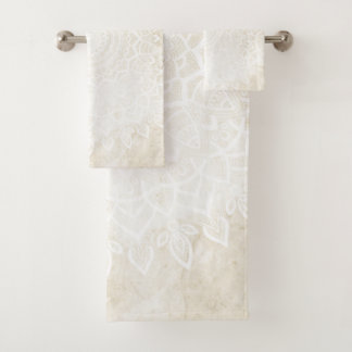 Serviette de bain Mandala Vanilla, Serviette & Ens