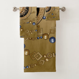 Serviette de bain Medusa Gold & Pearls Chains de l
