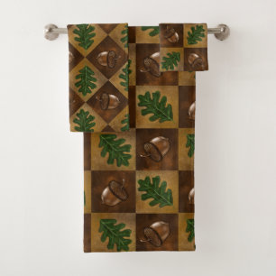 Serviette de bain Motif en écharpe en feuilles de 