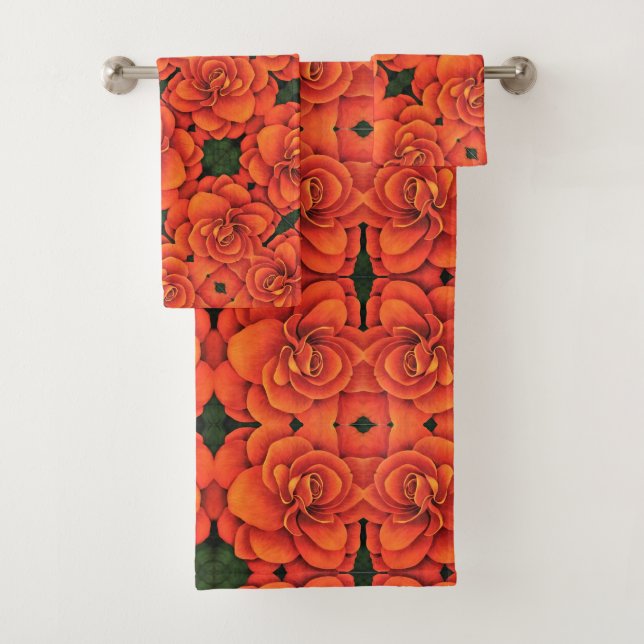 Serviette De Bain Orange Begonia (En situation)