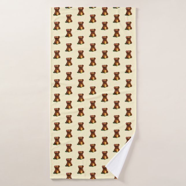 Serviette de bain Ourson Mignon (Serviette de bain)