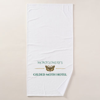 Serviette de bain personnalisée Gilded Moth Hotel 