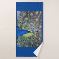 Serviette De Bain Pleine Taille Avec Peacock Desig