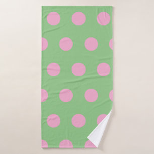 Serviette de bain Polka Dot (Sage Green & Pastel R