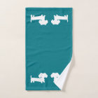 Serviette de bain profonde Turquoise Dachshund 3 p