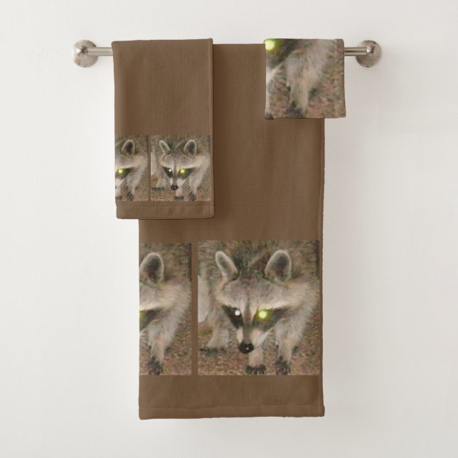 Serviette de bain Raccoon (En situation)