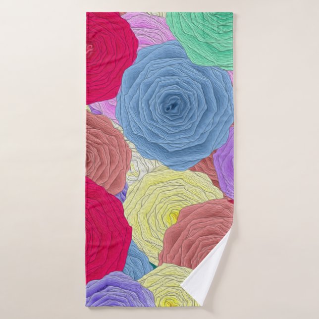 Serviette de bain rose (Serviette de bain)