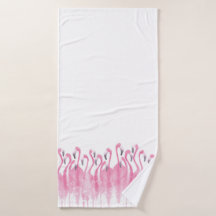 Serviette de bain rose de Flamant rose