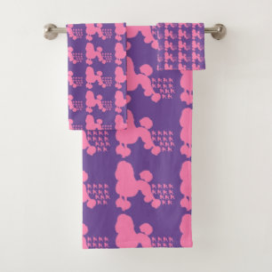 Serviette de bain rose pourpre