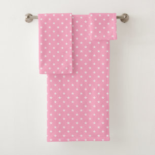 Serviette De Bain Rose Stars