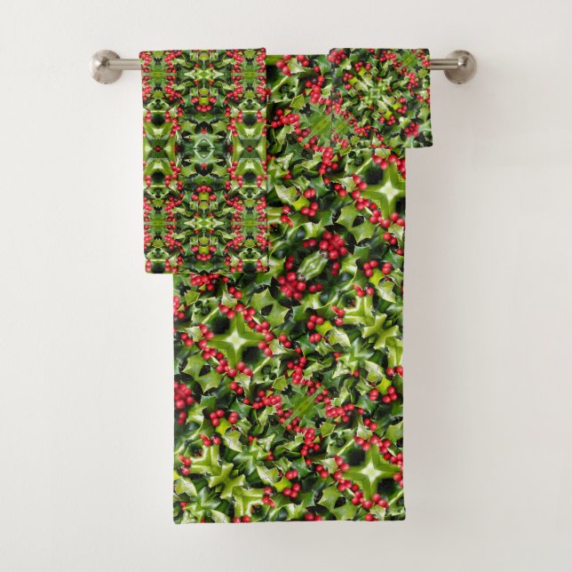Serviette de bain Set Holly Berries (En situation)
