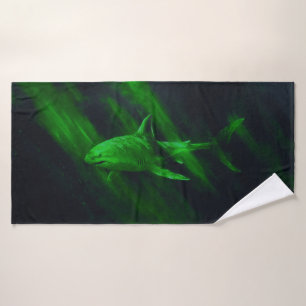 Serviette de bain Shark Green 30 X 60