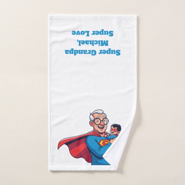 Serviette de bain super grand-père (Serviette à main)