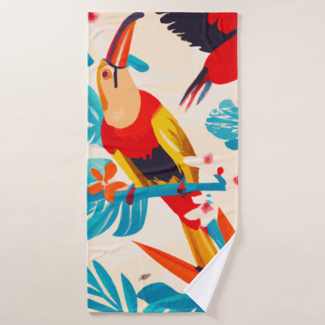 Serviette de bain tropicale (Serviette de bain)