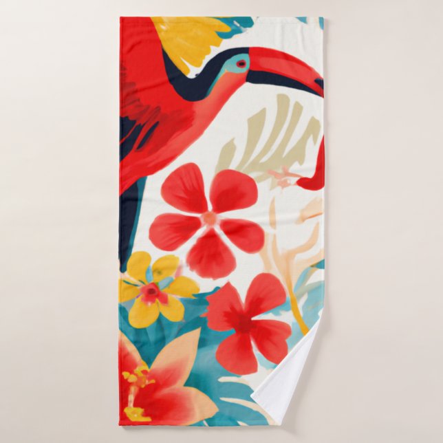 Serviette de bain tropicale (Serviette de bain)