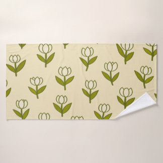 Serviette de bain Tulipes blanches