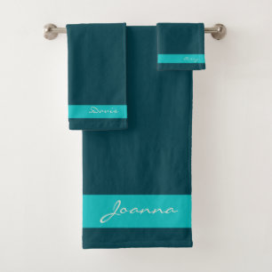 Serviette de bain Turquoise foncée
