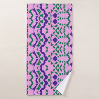 Serviette de bain, Un design classique multicolore
