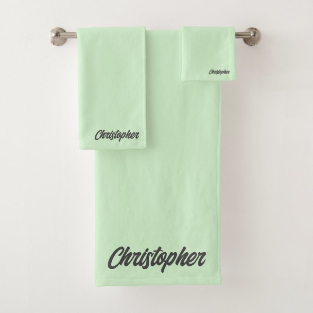 Serviette De Bain Verte (En situation)