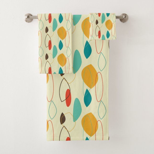 Serviette de bains moderne du milieu du siècle, Mo (En situation)