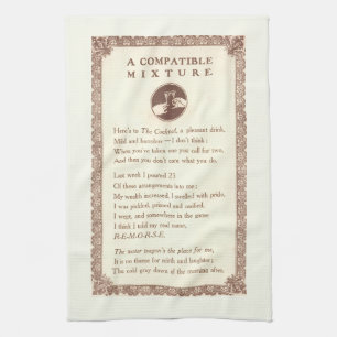 Serviette de bar à cocktails poétiques