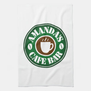 Serviette de bar de cuisine personnalisée avec log
