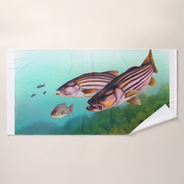 Serviette de basse rayée (Serviette de bain)