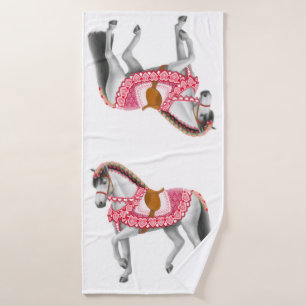 Serviette de Bath de cheval de défilé de coeur d