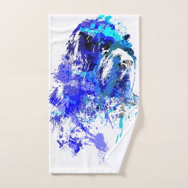 Serviette de bave de floc d'ours de Notta (Serviette à main)