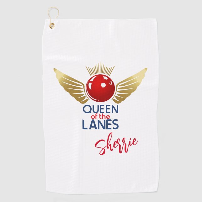 Serviette de Bowling personnalisée Queen of the La (Devant)