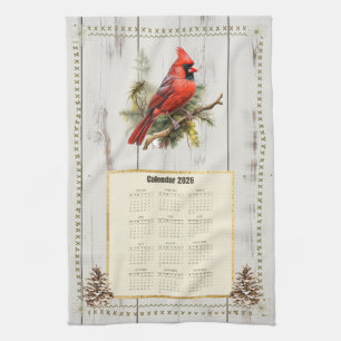 Serviette de calendrier 2026 Cardinal