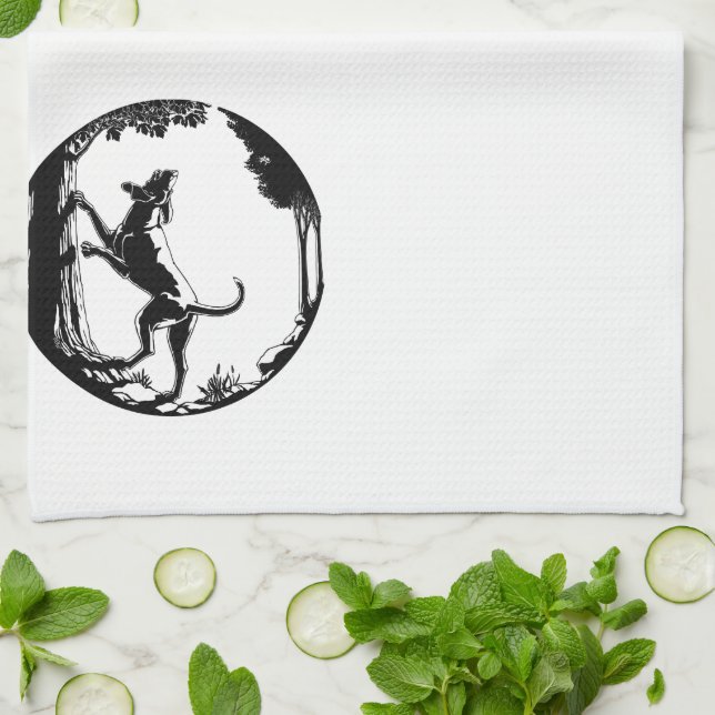 Serviette de chien Chasse Chien Art Serviette de t (Plié)