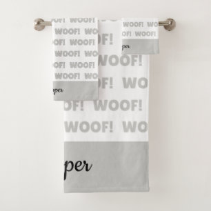 Serviette de chien personnalisée, Serviette de ba