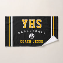 Serviette de coach de basketball personnalisée, ca