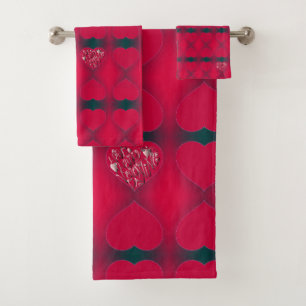 Serviette de coeur de Saint Valentin