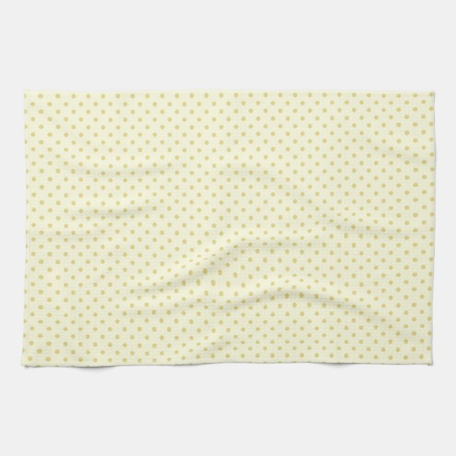 Serviette de cuisine 16x24 points Crème verte légè (Horizontal)