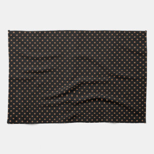 Serviette de cuisine 16x24 points Noir Brown foncé