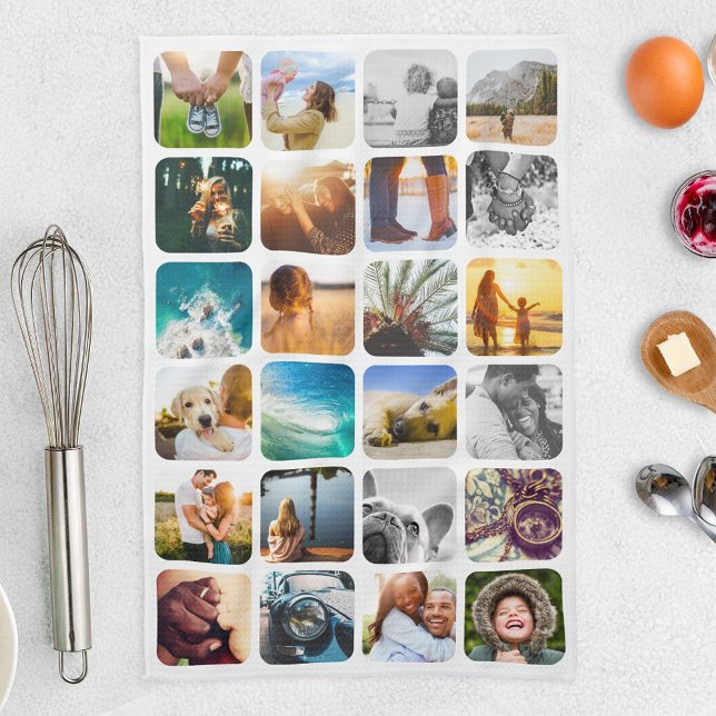 Serviette de cuisine 24 Photo Modèle arrondi (Créateur téléchargé)
